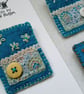 Brooch, wool felt hand sewn with applique and embroidery - Image 2