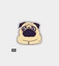 Funny Novelty Vinyl Sticker - Grumpy Pug Dog 