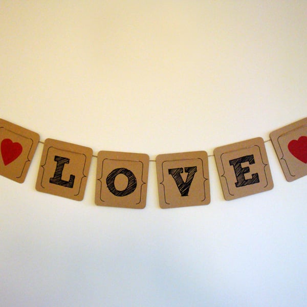 Love Banner - Vintage Style Wedding Banner