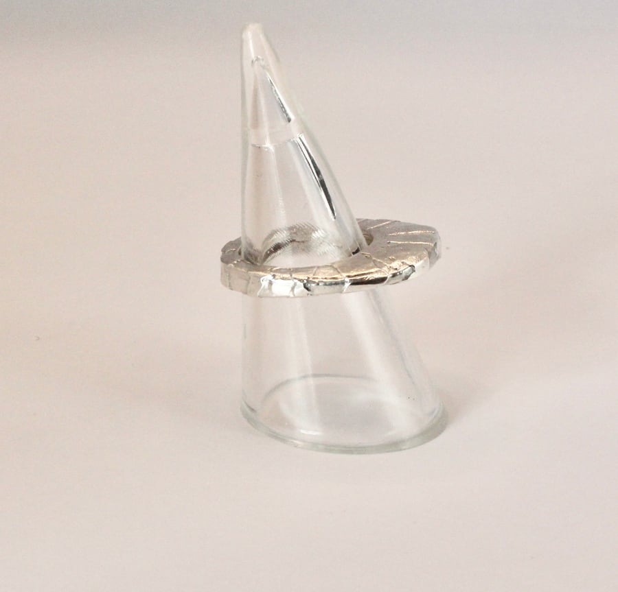 Etched Recycled Silver Ring