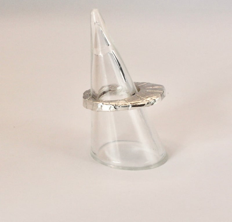 Etched Recycled Silver Ring