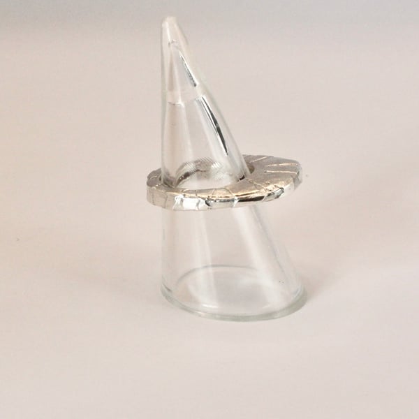 Etched Recycled Silver Ring