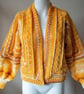 Handmade Imperial Ridge Hexagon Cardigan: Papatya Batik Jacket (UK 8-12) - Image 10