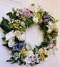 Handmade English Country Door Wreath - Ivory & Lilac Rose Wreath - Image 6