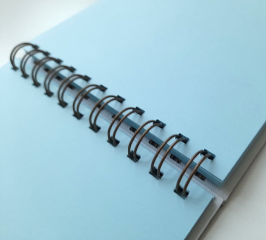 A5 Blue Card Pages blank junk journal, sketchbook - notebook - smash book