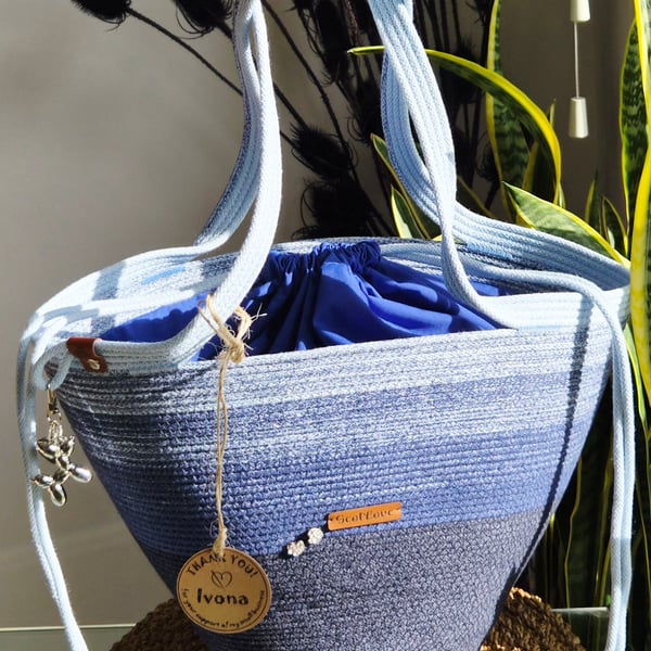 String's basket: jeans blue and ombre