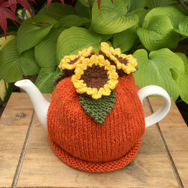 Summer Flower Tea Cosy, Alpaca Sunflowers Teapot Cozy