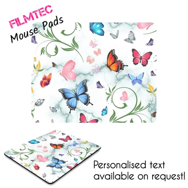 Butterfly Bliss Artistic Inspired Personalised PC Mouse Pad Mouse Mat.