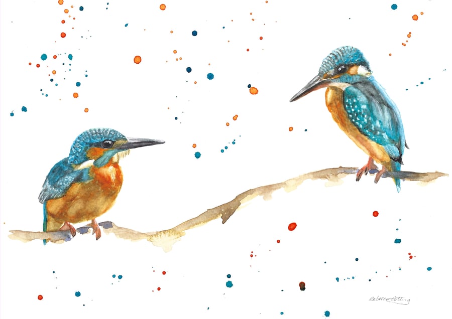 Kingfishers - Original Watercolour Painting