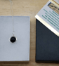 Minimalist Black tourmaline 3D circle pendant  necklace. - Image 5
