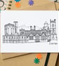Everton Skyline Greetings Card - Image 1