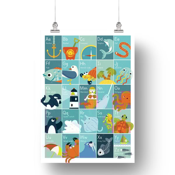 Nautical ABC - A3 print