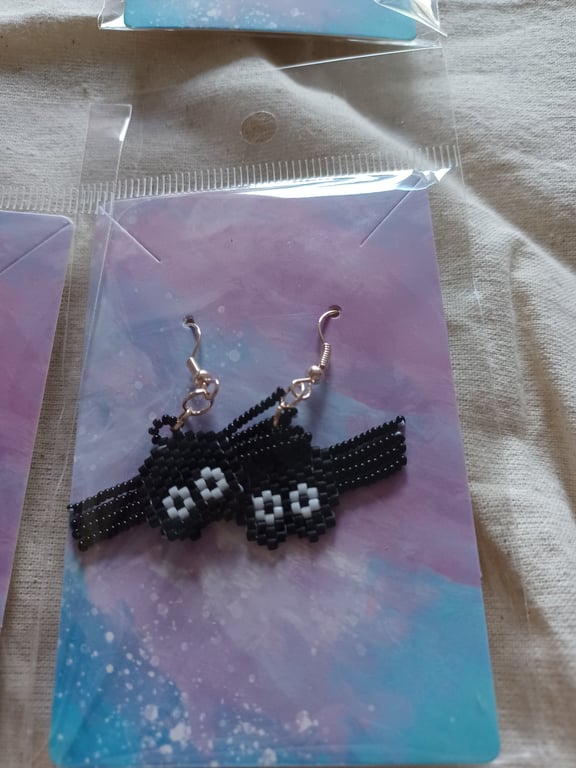 Beaded Spider Earrings 