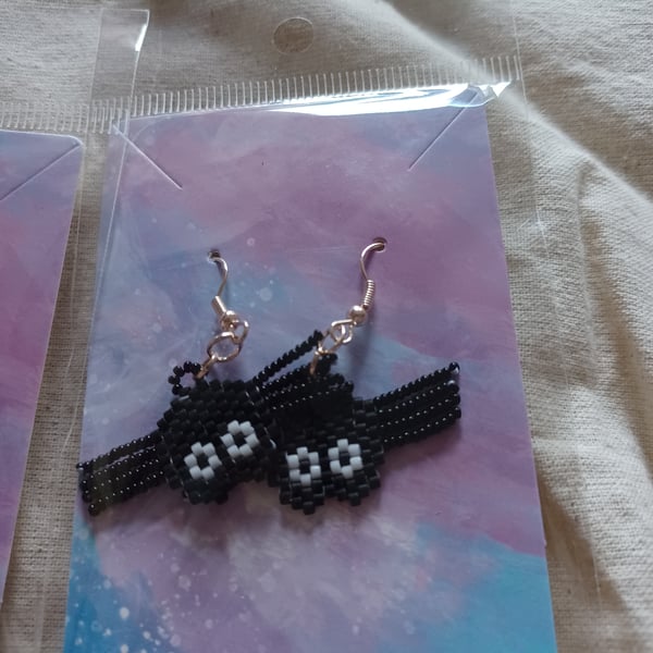 Beaded Spider Earrings 