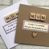 Personalised Handmade  Mum, Mummy, Mom birthday or Mother’s Day card