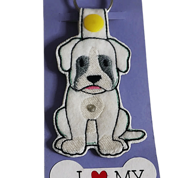 Embroidered felt Keyrings dogs
