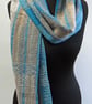 Handwoven blue scarf - Image 7