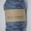 Carded Corriedale wool colour mix, pastel blue