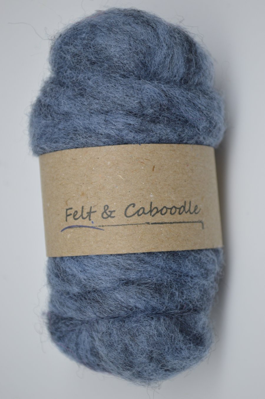 Carded Corriedale wool colour mix, pastel blue