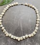 Keshi Pearl & White Topaz Collar Necklace - Image 1