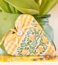YELLOW BRIAR ROSE HEART DECORATION - with lavender - Image 1