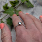 Sterling Silver Hammered Pebble Stacking Ring - JBJ4031