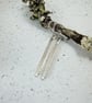 Earrings, Sterling Silver Flower Pattern Bar Droppers - Image 4