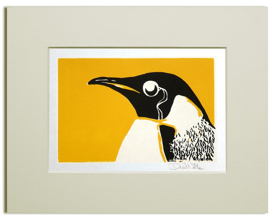 Lord Penguin Linocut