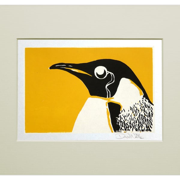 Lord Penguin Linocut