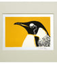 Lord Penguin Linocut - Image 1