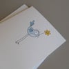 blue bird greetings card