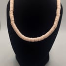 Heishi Cream  beaded necklace 