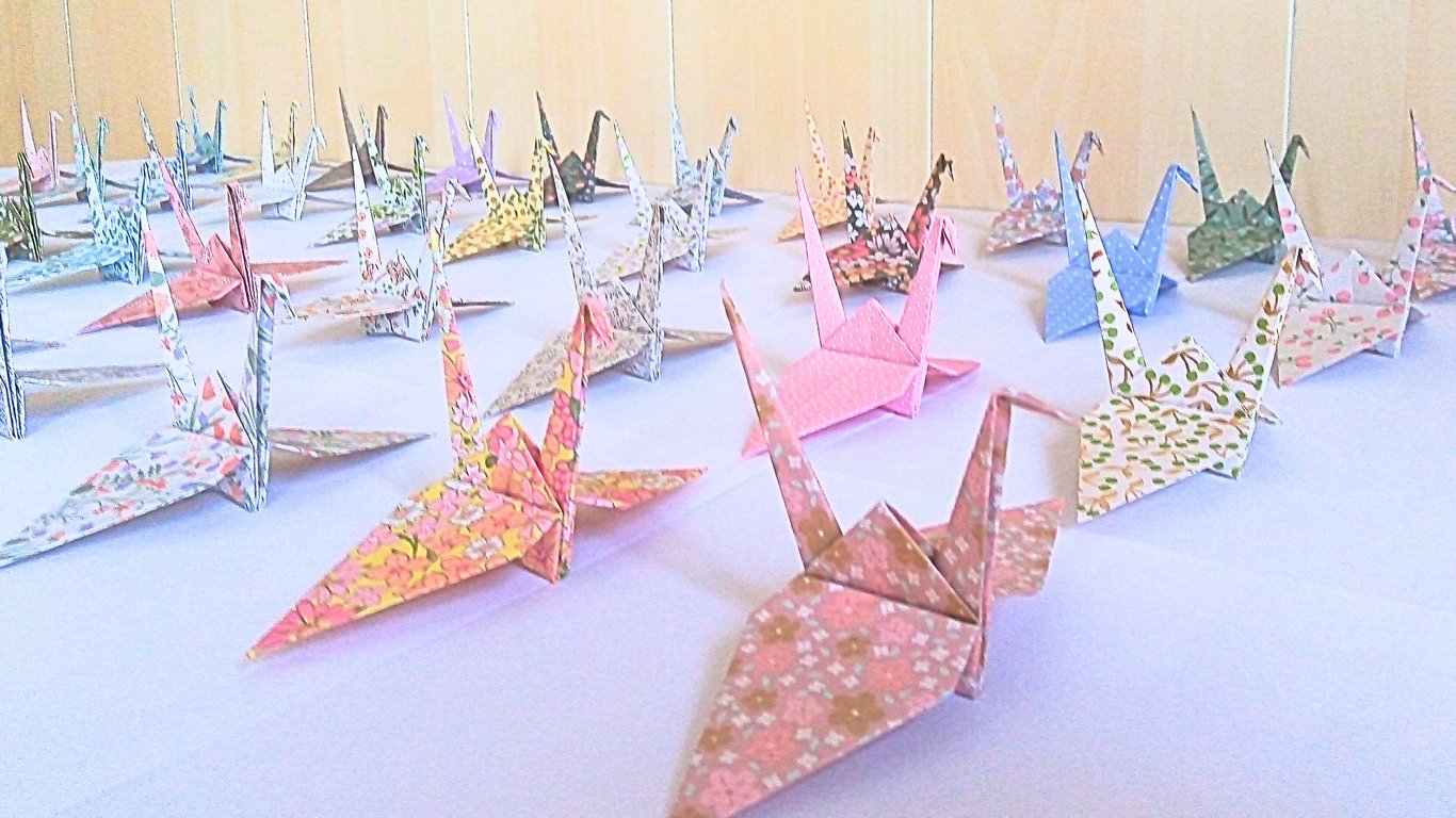 Origami Japanese Paper Bird Set D of 40 Handmade Wedding Favours Gift Danish