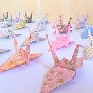 Origami Japanese Paper Bird Set D of 40 Handmade Wedding Favours Gift Danish
