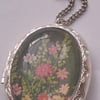 Vintage Style Locket Pill Box On A Fashionable Long Line Chain