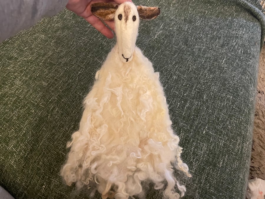 Needle felted sheep. wall hanging sheep,animal, home countryside decoration