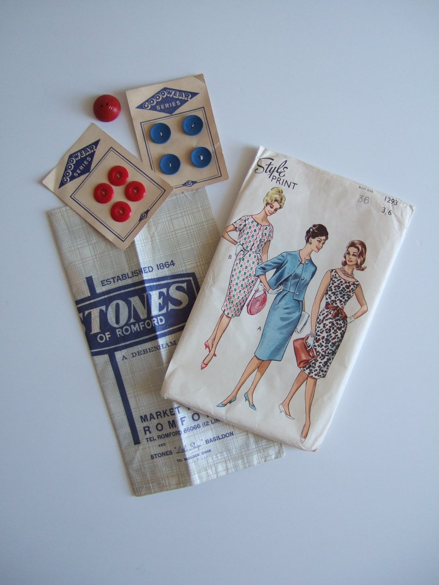 Vintage dressmaking pattern or sewing pattern original 1960’s design