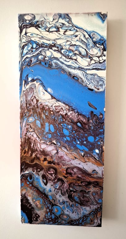 Original Acrylic Pour Painting – Contemporary Art – "Lava Lamp" 
