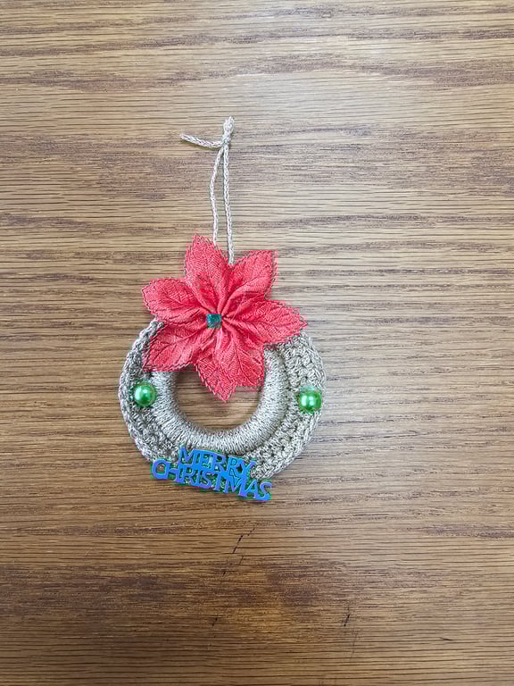 Diane's Elegant Poinsettia Christmas Wreath