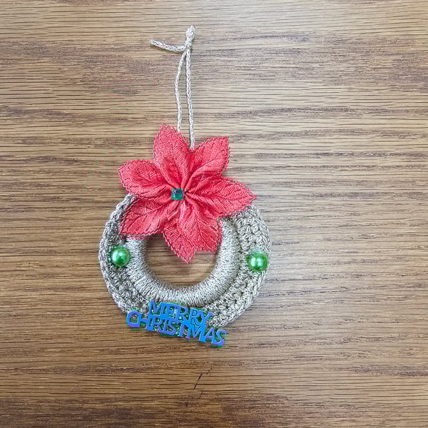 Diane's Elegant Poinsettia Christmas Wreath