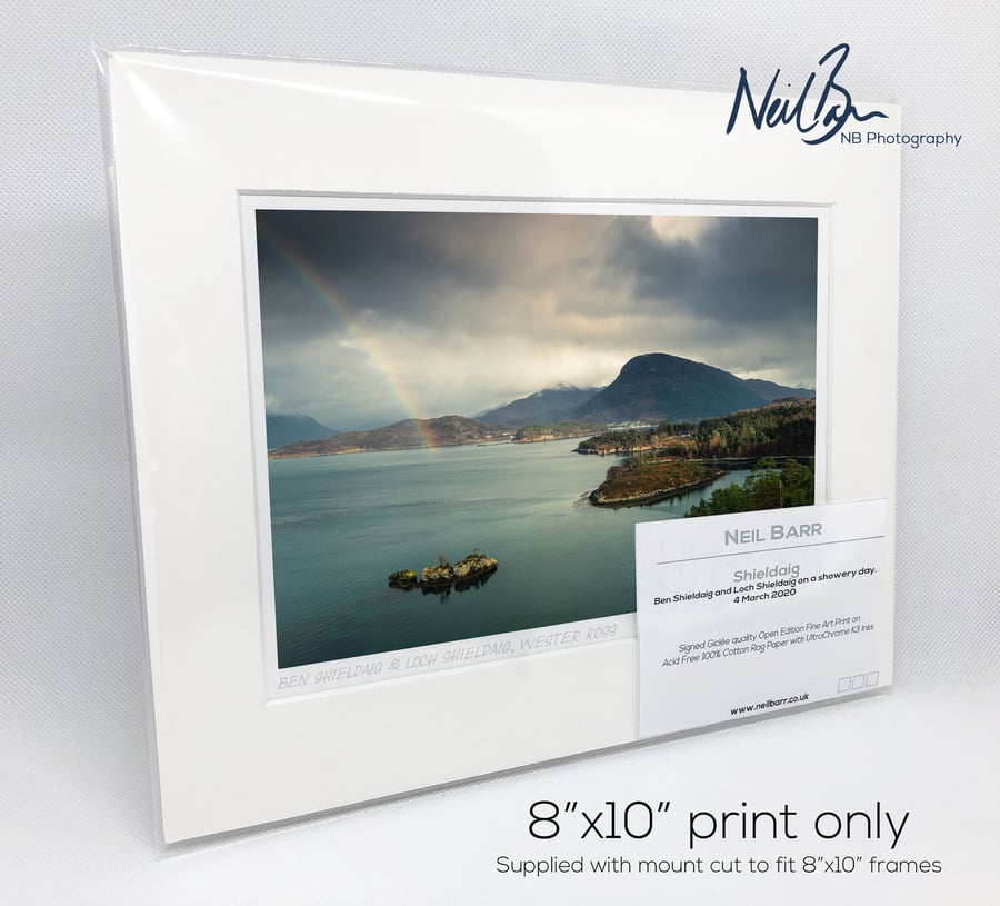 Ben Shieldaig & Loch Shieldaig, Wester Ross - A5 (10" x 8") Unframed Print