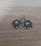 MULTI COLOURED ANTIQUE BRONZE DANGLE EARRINGS. - Image 3
