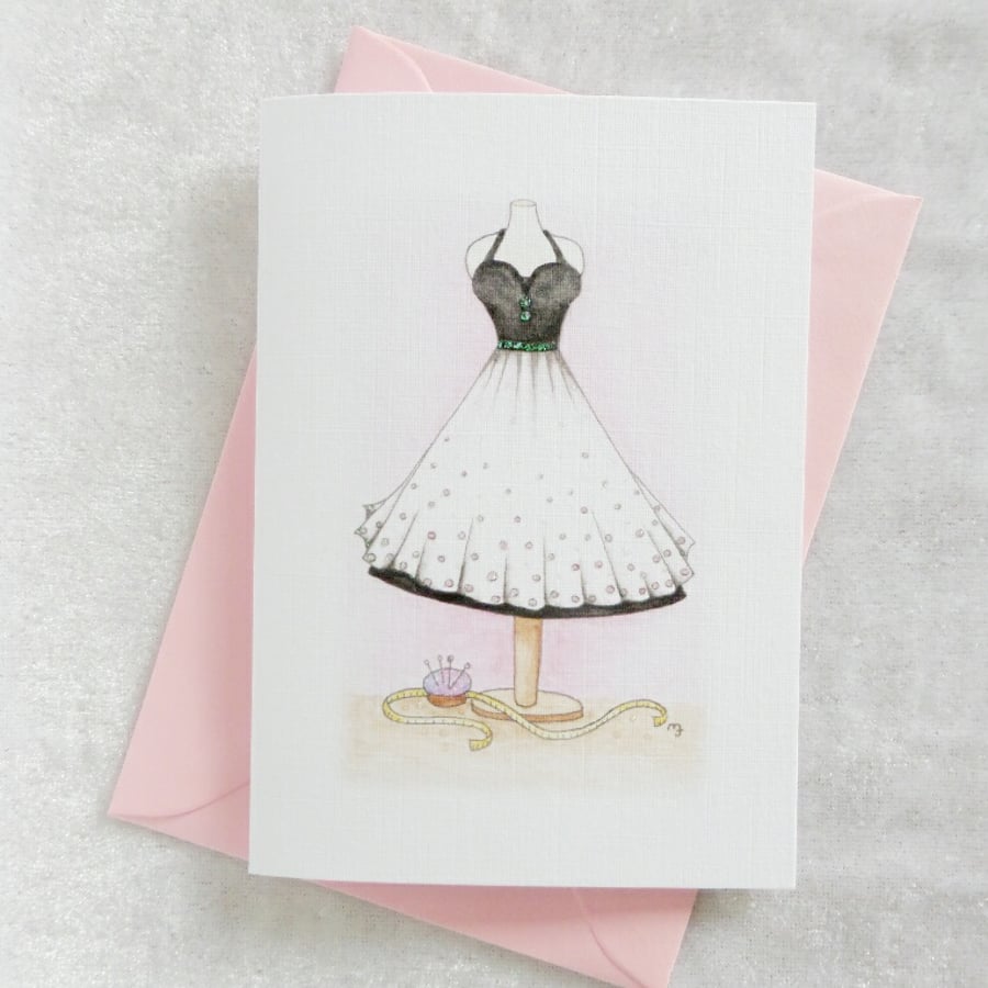 Dressmaker Card - Blank inside