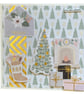 Handmade Festive Christmas Cards in Pastel Shades. Set of 4 Square Cards - Image 5