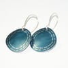 Coastal dark blue small drop earrings