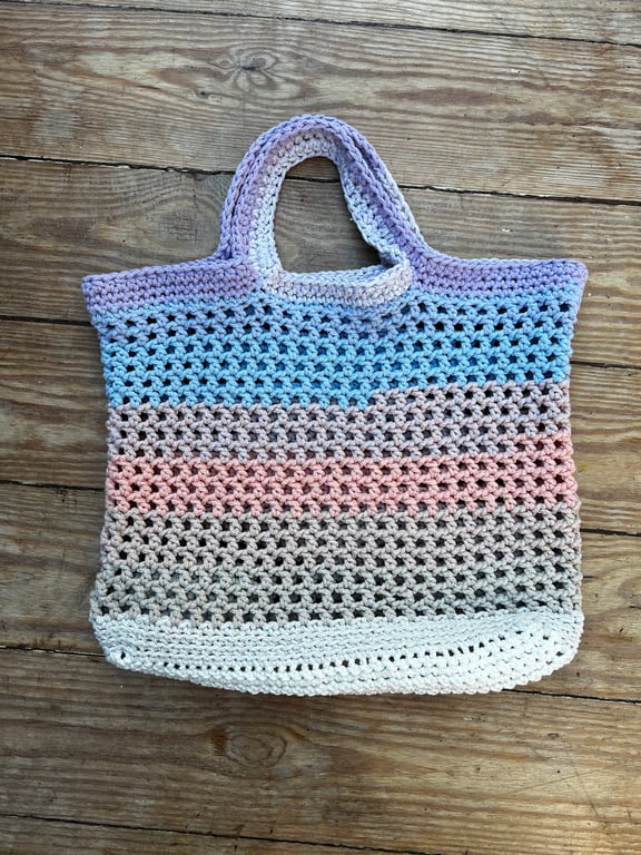 Handmade Crochet Beach Bag - Ice cream