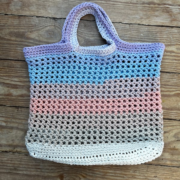 Handmade Crochet Beach Bag - Ice cream