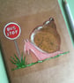 Snail at the bus stop, notebook sketchbook hand painted  - Image 1