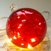 Chirstmas Red, Hand Blown Glass Bauble, Christmas Tree Decoration