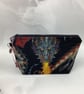 Handmade dragons zip bag, Gothic makeup case, 2 options - Image 4